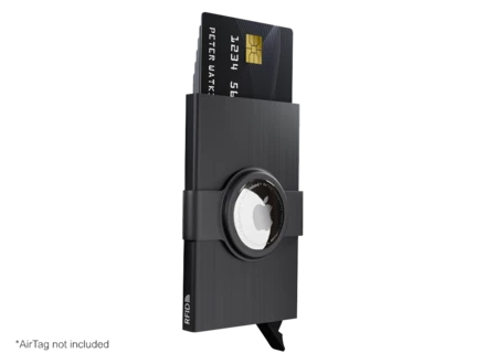 Etui na karty kredytowe RFID z uchwytem na Airtag 216315501 - czarny (NJG-216315501)