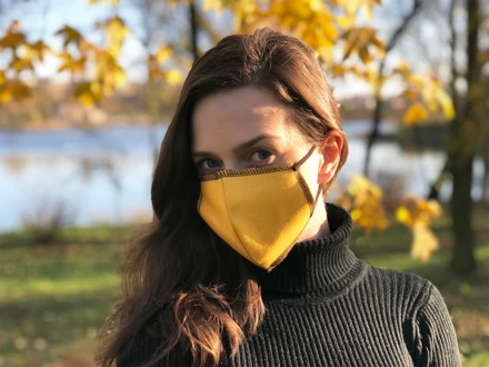 BLACK-BLACK cotton face mask 140116501 - black (NJG-140116501)