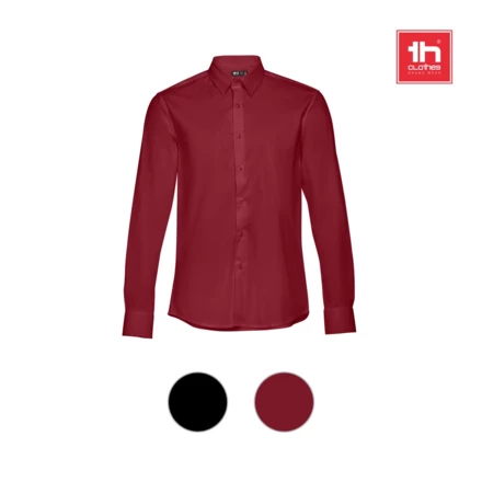 THC PARIS. Popelinowa koszula męska z długim rękawem (NPS-30151-113-XXL)