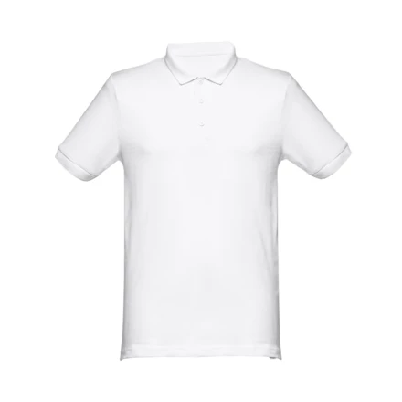THC MONACO WH. Męska koszulka polo z krótkim rękawem z bawełny zgrzebnej (NPS-30187-106-S)