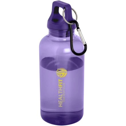 Oregon butelka na wodę o pojemności 400 ml z karabińczykiem wykonana z tworzyw sztucznych pochodzących z recyklingu z certyfi (NPC-10077837)