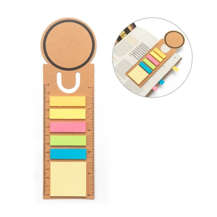 SAWYER. Zestaw biurowy 3 w 1, wykonany w 100% z papieru pochodzącego z recyklingu, z okrągłą górną częścią i czarnym nadrukiem na całym obwodzie (NPS-93662-160)