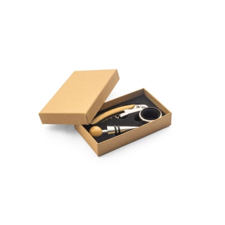 SAVORY. Zestaw do wina z bambusa i stali nierdzewnej (NPS-94388-160)