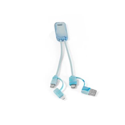 BERNERS. Superszybki kabel USB 6 w 1 wykonany w przetworzonego PET (100% rPET) (NPS-97191-100)