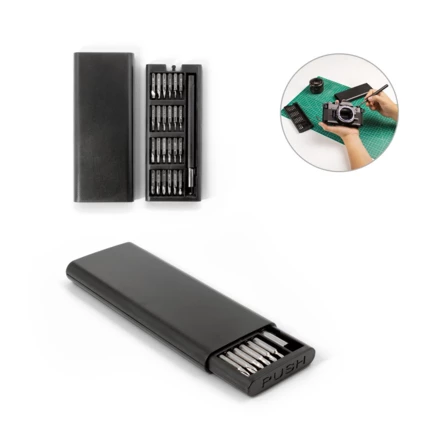 ATOM. Zestaw śrubokrętów z różnymi magnetycznymi końcówkami ze stali węglowej (NPS-98167-103)