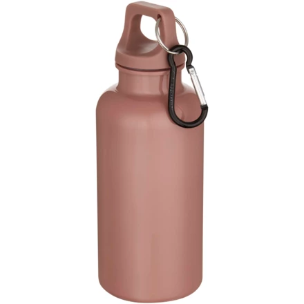 Oregon butelka na wodę o pojemności 400 ml z w jednolitym kolorze z karabińczykiem, wykonana z tworzyw sztucznych pochodzącyc (NPC-10086340)