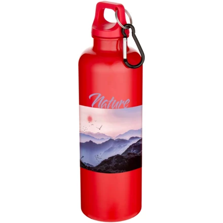 Oregon butelka na wodę o pojemności 750 ml z w jednolitym kolorze z karabińczykiem, wykonana z tworzyw sztucznych pochodzącyc (NPC-10087821)