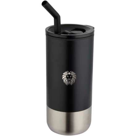 Grayson izolowany kubek z certyfikatem RCS z recyklingu o pojemności 480 ml z silikonową słomką (NPC-10091890)