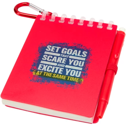 Lig Mini outdoorowy zestaw z notatnikiem w miękkiej okładce z tworzyw sztucznych pochodzących z recyklingu i długopisem (nieb (NPC-10705121)