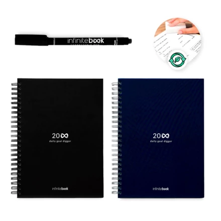 STARTER KIT INFINITE PLANNER A5. Zestaw zawiera „Infinite Diary”, zestaw do czyszczenia, marker i uchwyt na marker (NPS-33202-103)