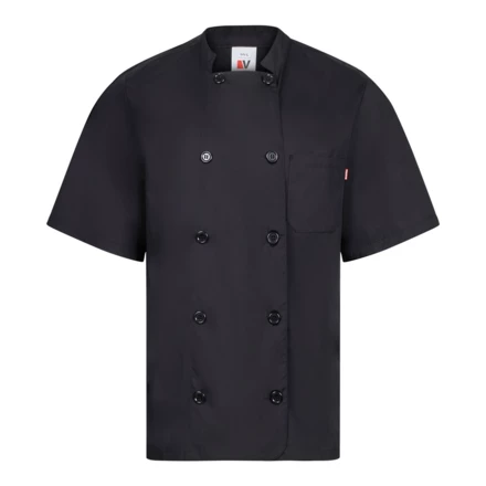 VL DURGA. Popelinowa kurtka kuchenna z krótkim rękawem (110 g/m²) z bawełny (35%) i poliestru (65%) (NPS-36122-103-2XL)