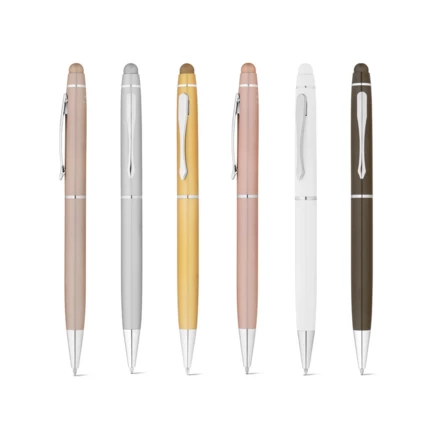 JULIE. Ball pen in recycled aluminum (100% rAL) with touch tip (NPS-81144-147)