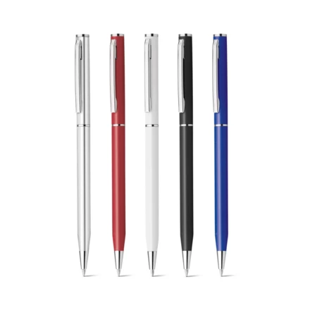 LESLEY METALLIC. Aluminium ball pen with clip and twist mechanism (NPS-81185-104)