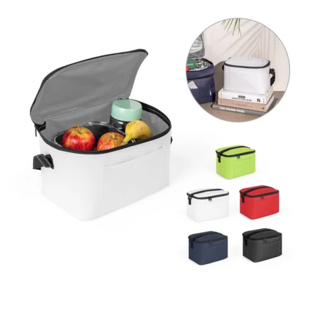 CANCUN. Torba termiczna z poliestru z recyklingu 600D z regulowanym paskiem 7 L (NPS-92380-119)