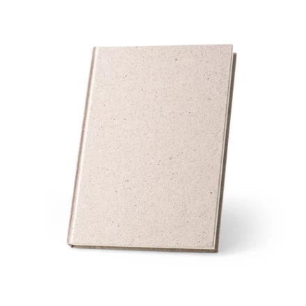 ORGANIC RIGID. Notatnik A5 z twardą okładką wykonaną z organicznej masy, z rośliny zwanej "trawą słoniową" (80%) (NPS-93294-150)