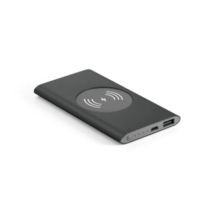 CASSINI. Power bank 4.000 mAh z bezprzewodową ładowarką 5W z aluminium pochodzącego z recyklingu (100% rAL) (NPS-97078-103)