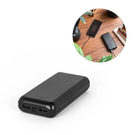 LEAKEY 20. Power bank 20'000 mAh wykonany w ABS pochodzącego z recyklingu (100% rABS) (NPS-97199-103)