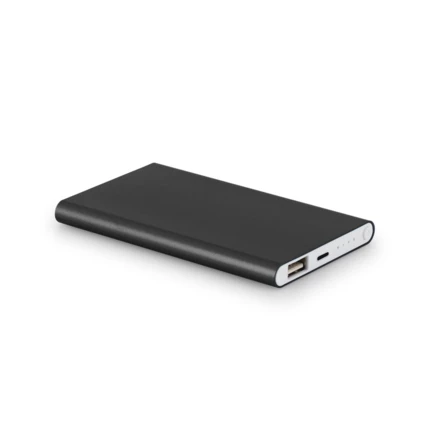 MARCET. Power bank slim 4'000 mAh z ABS z recyklingu (70% rABS) i aluminium z recyklingu (30% rAL) (NPS-97344-103)