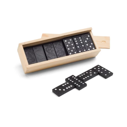 MIGUEL. Domino game in wooden box with lid (NPS-98004-150)