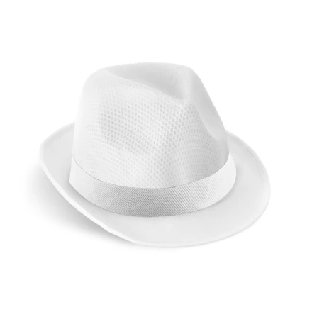 MANOLO POLI. Hat in PP with white polyester ribbon (NPS-99086-106)