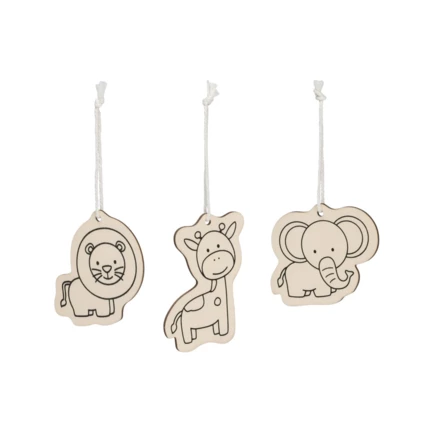 FAUNE. Drewniany zestaw do kolorowania dla dzieci (NPS-99336-160)