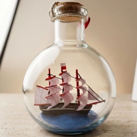 Statek w butelce Rafandynka – dekoracja marynistyczna – MA2012 (NMT-322824)
