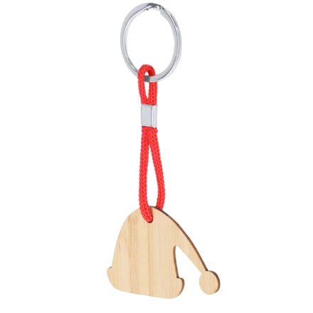 Bambusowy brelok do kluczy, świąteczny motyw (NAX-VA234-17)