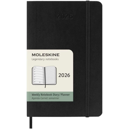 Moleskine 12-miesięczny kieszonkowy planer tygodniowy w miękkiej oprawie (NPC-10794990)