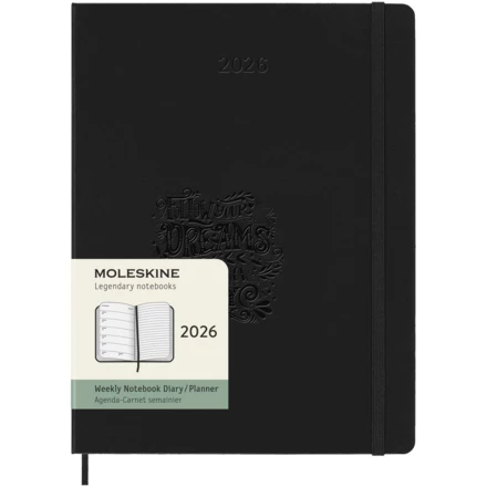 Moleskine 12-miesięczny planer tygodniowy XL w twardej oprawie (NPC-10795090)