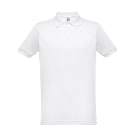 THC BERLIN WH. Men's short-sleeved polo shirt. White (NPS-30175-106-S)