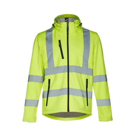 THC ZAGREB WORK. Softshell-Jacke mit hoher Sichtbarkeit (Unisex) (NPS-30182-188-XL)