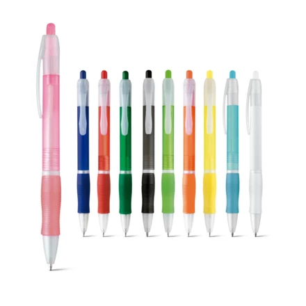 SLIM BK. Kugelschreiber aus ABS mit Gummigriff (NPS-81160-105)