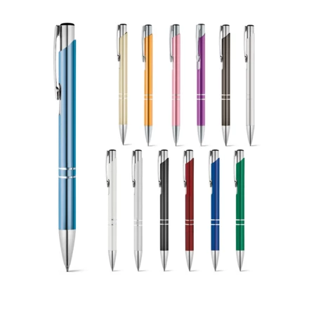 BETA. Aluminium ball pen with clip (NPS-91311-124)