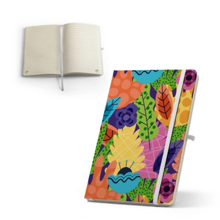 ANNE SUB. Notatnik A5 z poliestru z recyklingu (100% rPET) 300D, idealny do personalizacji metodą sublimacji (NPS-93653-106)