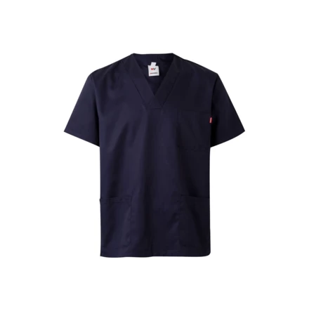 VL ILLAPA. Tunika twillowa (190 g/m²) z krótkim rękawem, z poliestru (65%) i bawełny (35%) (NPS-36132-104-3XL)