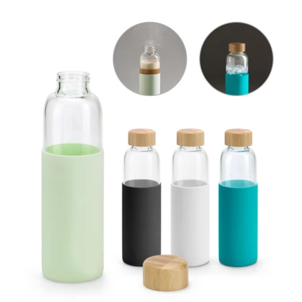 DAKAR. Bamboo and borosilicate glass bottle 600 mL (NPS-94699-106)