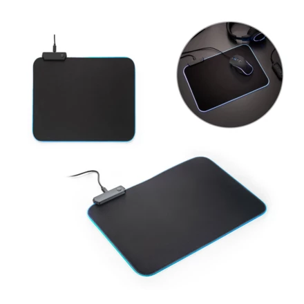 THORNE MOUSEPAD RGB. Podkładka pod mysz do gier z podświetleniem LED RGB z poliestru (NPS-97134-103)