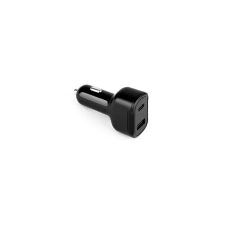 DIRAC. Adapter do zapalniczki z portem USB-A 18W i USB-C 20W wykonany w ABS z recyklingu (100% rABS) (NPS-97189-103)