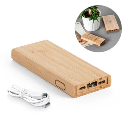 KOHN. Power bank 5.000 mAh z bambusa (NPS-97915-160)
