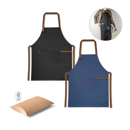 VESPER. 100% cotton canvas apron (300 g/m²) with metal details (NPS-99816-104)