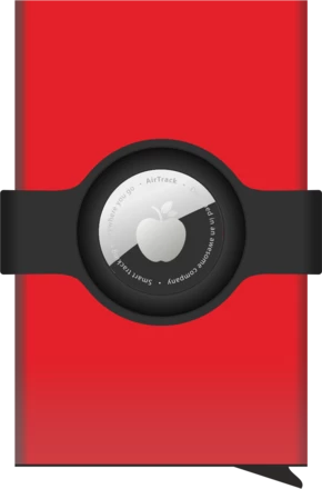 Etui na karty kredytowe RFID z uchwytem na Airtag 216310811 - czerwony (NJG-216310811)