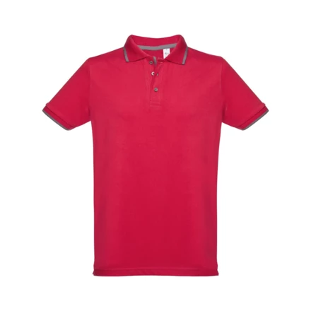 THC ROME. Men's Polo Shirt with contrast colour trim and buttons (NPS-30137-105-XL)