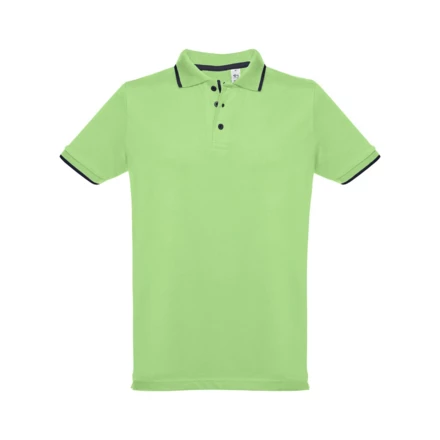 THC ROME. Men's Polo Shirt with contrast colour trim and buttons (NPS-30137-119-L)