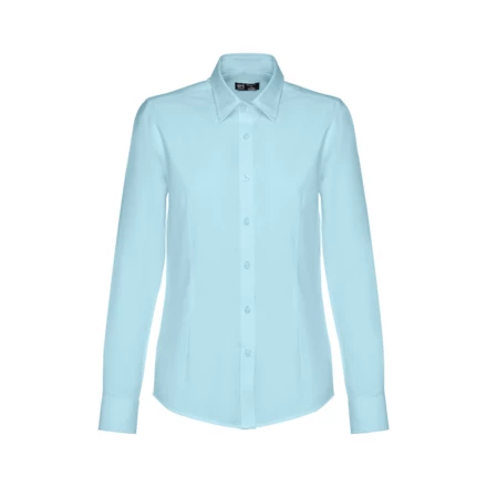 THC TOKYO WOMEN. Women's long-sleeved oxford shirt with pearl coloured buttons (NPS-30154-115-M)