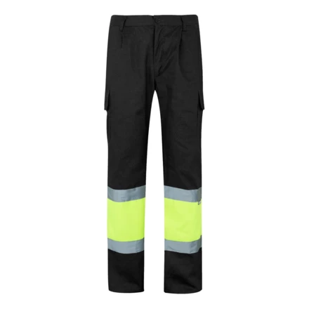 VL ATHENA. Dwukolorowe spodnie z diagonalu (210 g/m²), z podszewką, z wieloma kieszeniami, z bawełny (20%) i poliestru (80%) (NPS-36052-203-2XL)