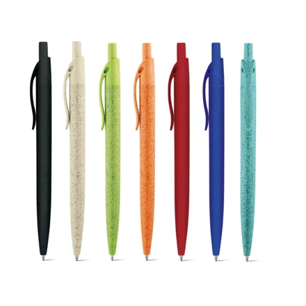 CAMILA. Wheat straw fibre and ABS ball pen with clip (NPS-81168-124)