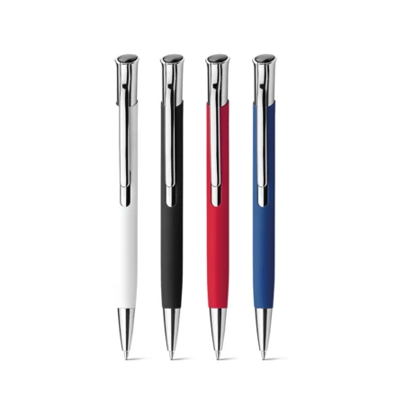 OLAF SOFT. Aluminium ball pen with rubber finish (NPS-81192-105)