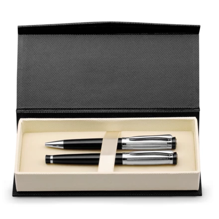 ORLANDO. Metal Rollerball and ballpoint pen set with clip (NPS-81193-107)