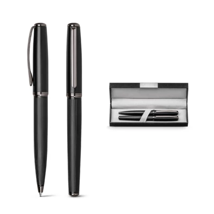 IMPERIO. Metal rollerball and ballpoint set with twist mechanism (NPS-81194-103)