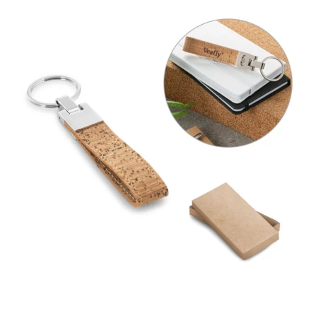 CORKS. Cork and metal keyring (NPS-93145-160)